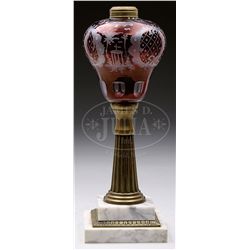 BOHEMIAN GLASS FLUID LAMP.