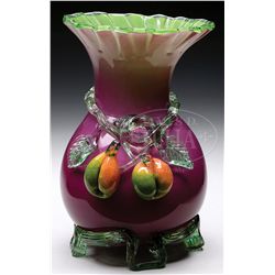 VICTORIAN DECORATED VASE.