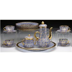 MOSER DECORATED TEA SET.