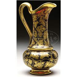 MOSER DECORATED PITCHER.