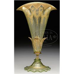 MOSER DECORATED VASE.