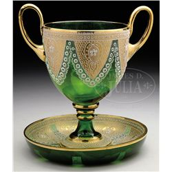 MOSER DOILY-WORK LOVING CUP AND BOWL.