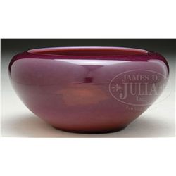 STEUBEN PLUM JADE BOWL.