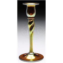 STEUBEN GOLD AURENE CANDLESTICK.