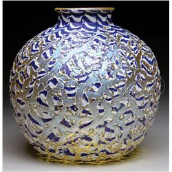 DURAND MOORISH CRACKLE VASE.