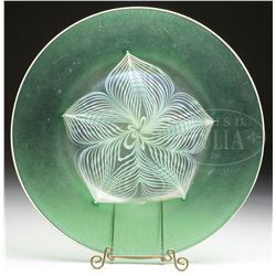 DURAND PEACOCK FEATHER PLATE.