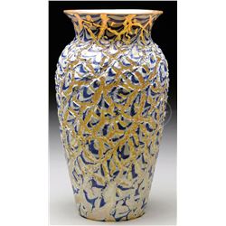 DURAND MOORISH CRACKLE VASE.