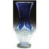 Image 1 : DURAND PEACOCK FEATHER VASE.