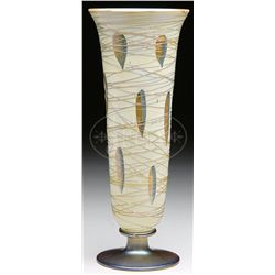 DURAND THREADED HEART & VINE VASE.