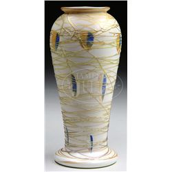 DURAND THREADED HEART & VINE VASE.