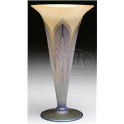 DURAND PULLED FEATHER VASE.