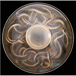R. LALIQUE SERPENTS INKWELL.