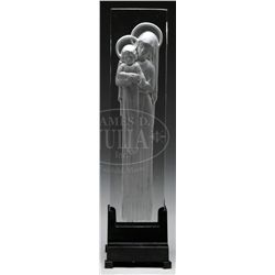 R. LALIQUE VIERGE A L'ENFANT LUMINAIRE.