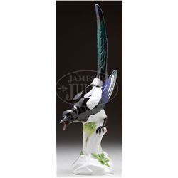 MEISSEN PORCELAIN MAGPIE.