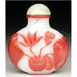 PEKING GLASS SNUFF BOTTLE.