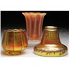 Image 1 : THREE ART GLASS SHADES.