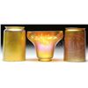 Image 1 : THREE ART GLASS SHADES.
