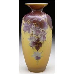 GALLE MOLD BLOWN FUCHSIA VASE.