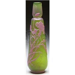 GALLE FIRE-POLISHED CAMEO VASE.