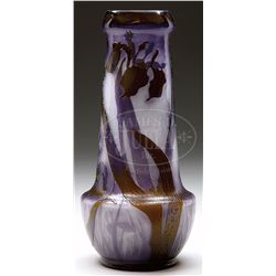 GALLE FIRE-POLISHED CAMEO VASE.