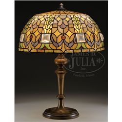 WILKINSON LEADED AND JEWELED TABLE LAMP.