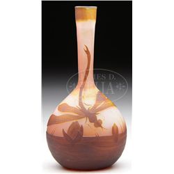 GALLE DRAGONFLY VASE.