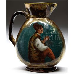 GALLE FAIENCE PITCHER.