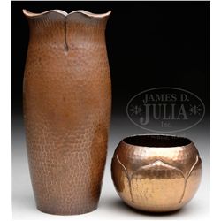 TWO ROYCROFT VASES.