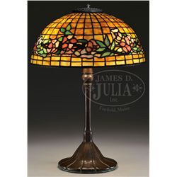 TIFFANY STUDIOS BANDED DOGWOOD LAMP.