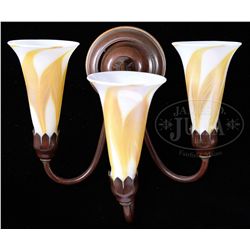 PAIR OF TIFFANY STUDIOS SCONCES.