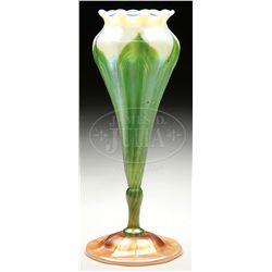 TIFFANY FLOWER FORM VASE.