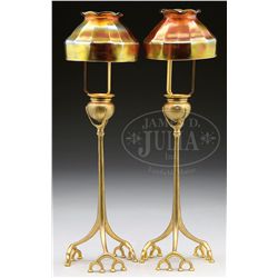 TIFFANY STUDIOS ROOT CANDLESTICKS.