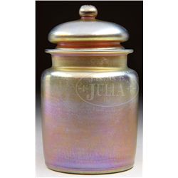 TIFFANY COVERED JAR.
