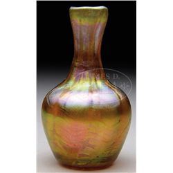 TIFFANY GOLD FAVRILE MINIATURE VASE.