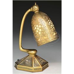 TIFFANY ABALONE DESK LAMP.