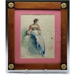 LOUIS COMFORT TIFFANY PAINTING STUDY.
