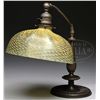 Image 2 : TIFFANY STUDIOS DAMASCENE DESK LAMP.