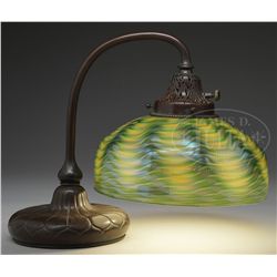 TIFFANY STUDIOS DAMASCENE PIANO LAMP.