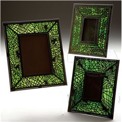 THREE TIFFANY STUDIOS PICTURE FRAMES.
