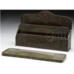 TIFFANY STUDIOS ZODIAC DESK ACCESSORIES.
