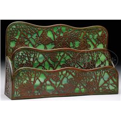 TIFFANY STUDIOS GRAPEVINE PAPER RACK.