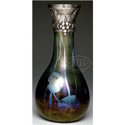 TIFFANY SILVER MOUNTED VASE.