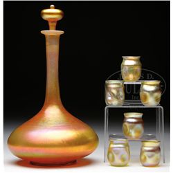 TIFFANY DECANTER SET.