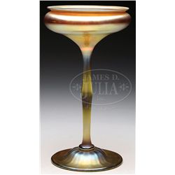 TIFFANY GOLD FAVRILE COMPOTE.