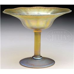TIFFANY GOLD FAVRILE COMPOTE.