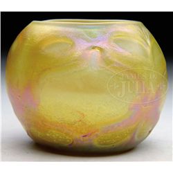 TIFFANY FAVRILE DECORATED BOWL.