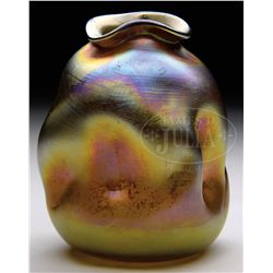 GOLD IRIDESCENT VASE.