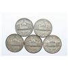 Image 2 : Lot Of 5 Silver Wartime Nickels
