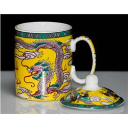 BEAUTIFUL PORCELAIN DRAGON DESIGN TEA/COFFEE CUP