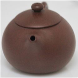 CHINESE YIXING SHIH TZU SHIH PURPLE CLAY 150ML TEAPOT
